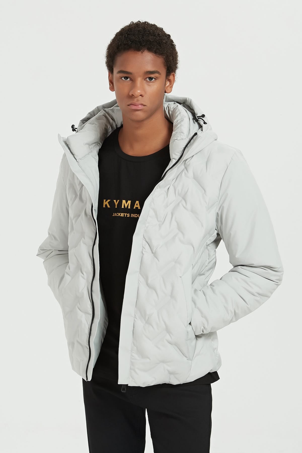 Heren Gewatteerde Pufferjas met Capuchon