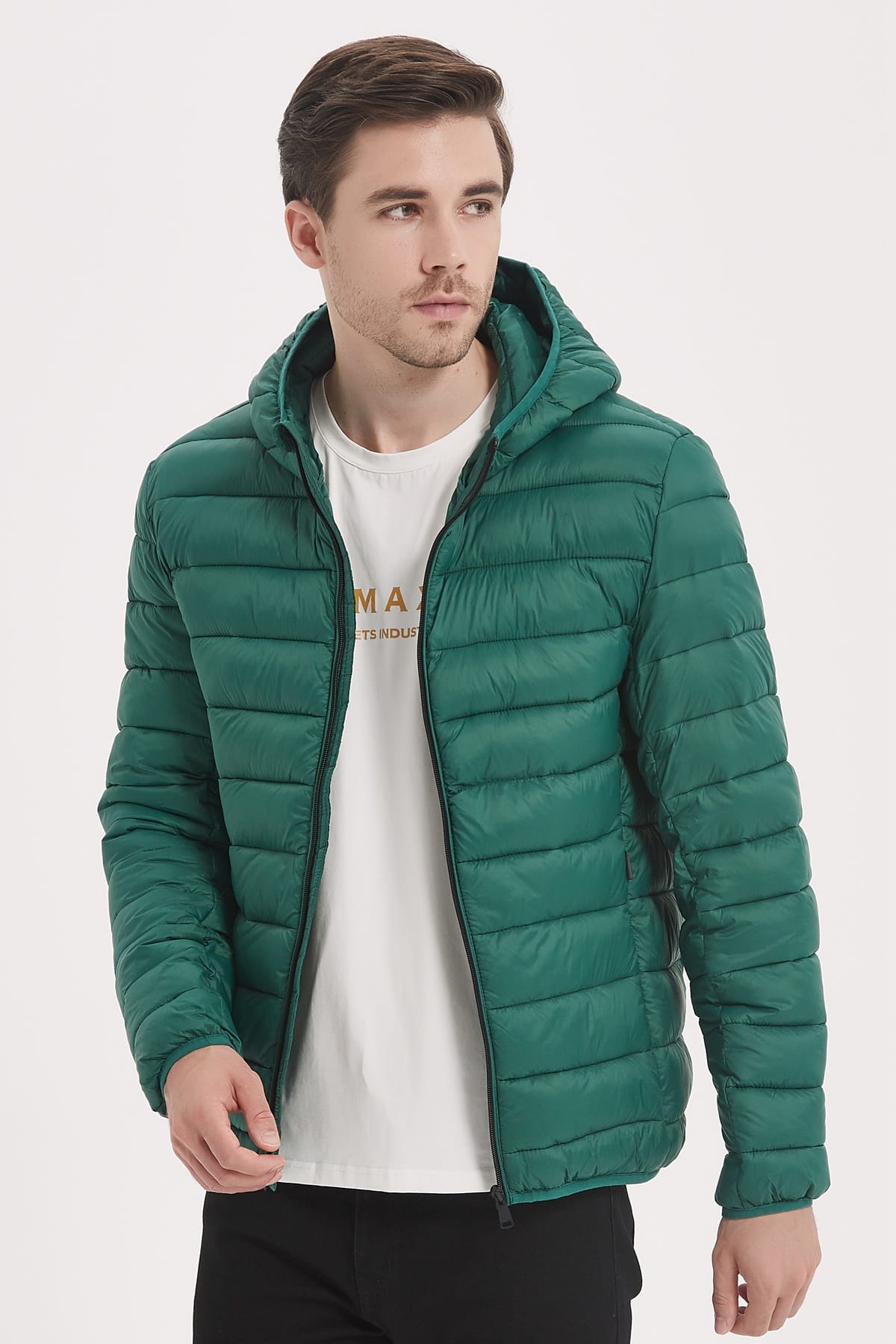 Heren Lichtgewicht Pufferjas met Capuchon