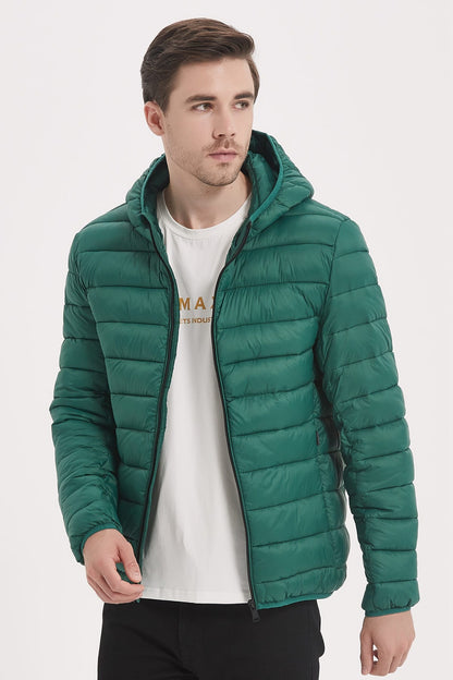 Heren Lichtgewicht Pufferjas met Capuchon