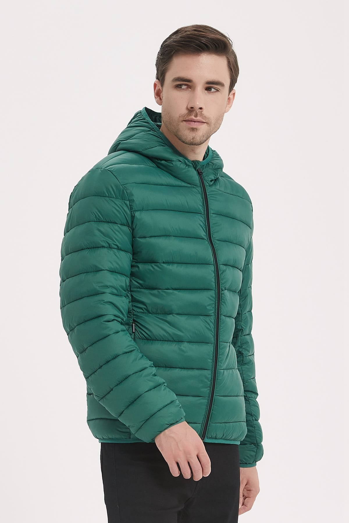 Heren Lichtgewicht Pufferjas met Capuchon