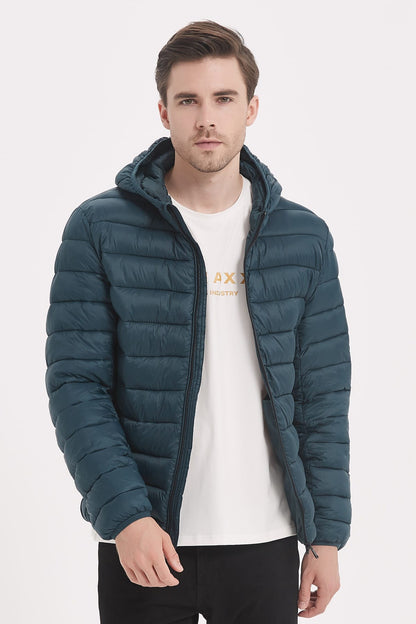 Heren Lichtgewicht Pufferjas met Capuchon