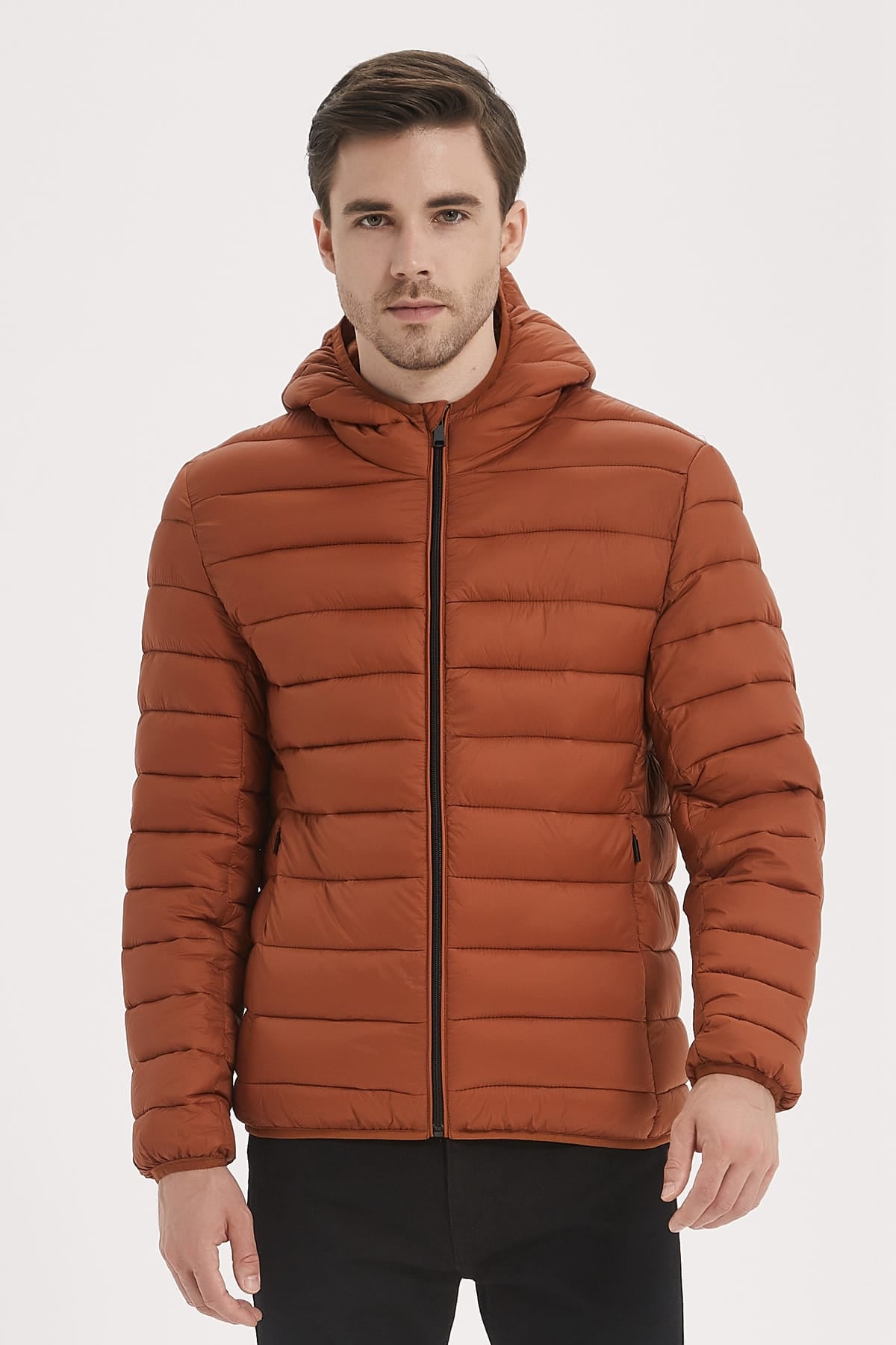 Heren Lichtgewicht Pufferjas met Capuchon