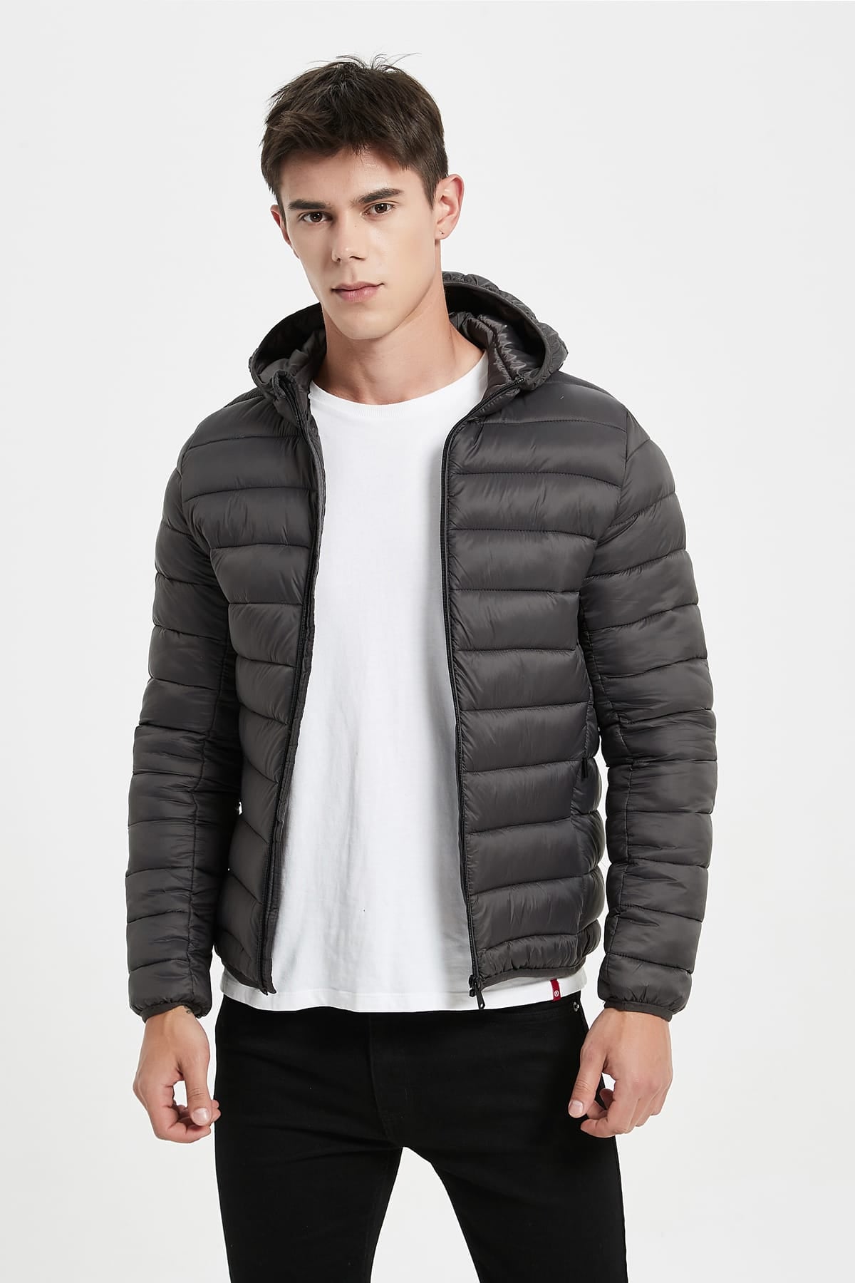 Heren Lichtgewicht Pufferjas met Capuchon