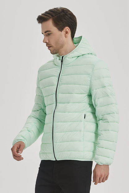 Heren Lichtgewicht Pufferjas met Capuchon