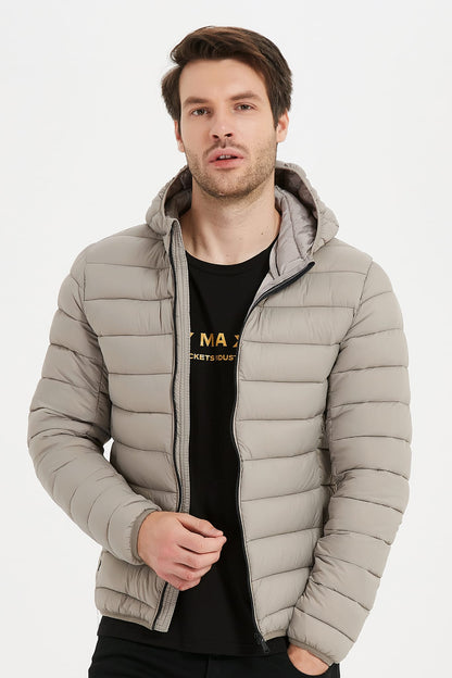 Heren Lichtgewicht Pufferjas met Capuchon