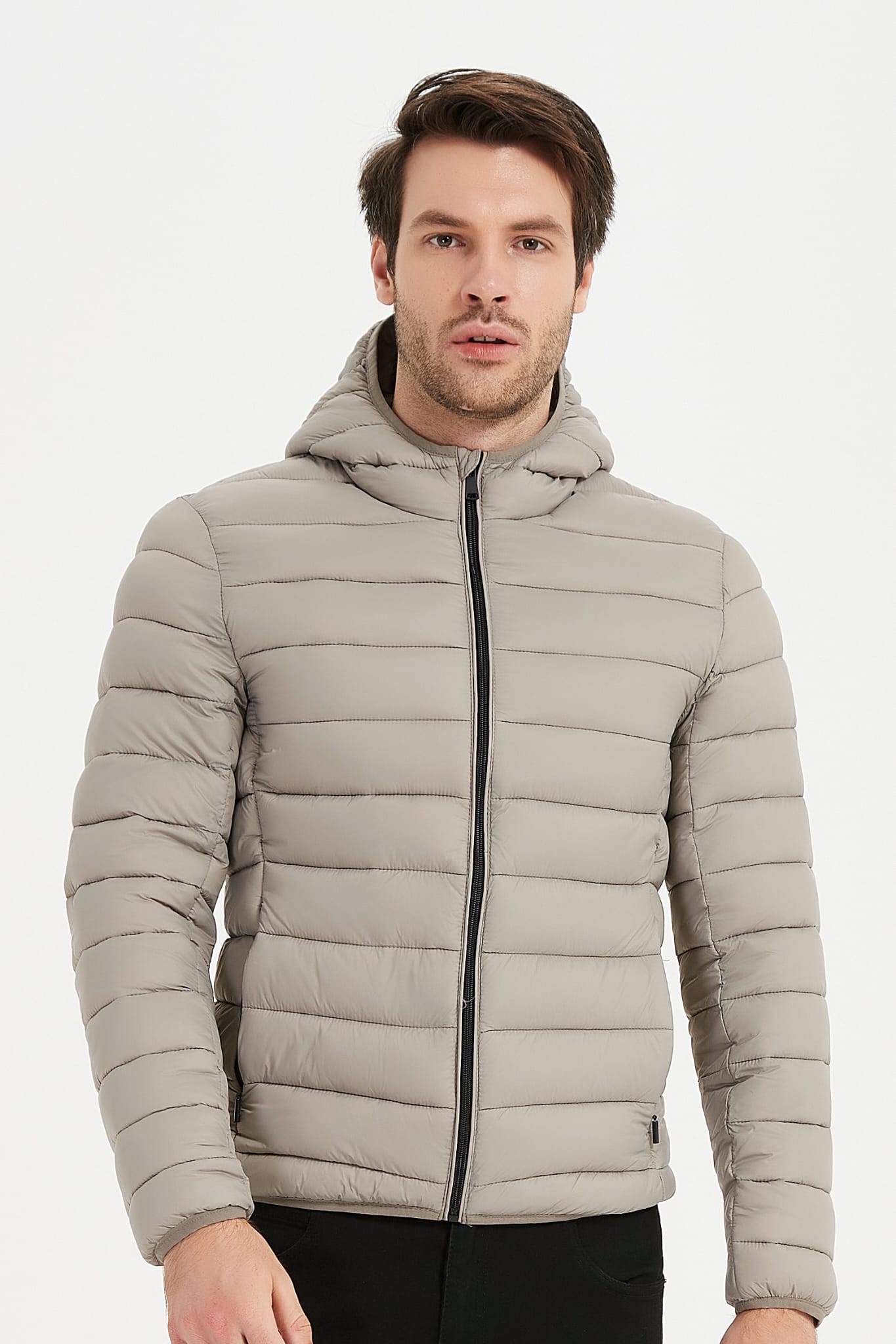 Heren Lichtgewicht Pufferjas met Capuchon