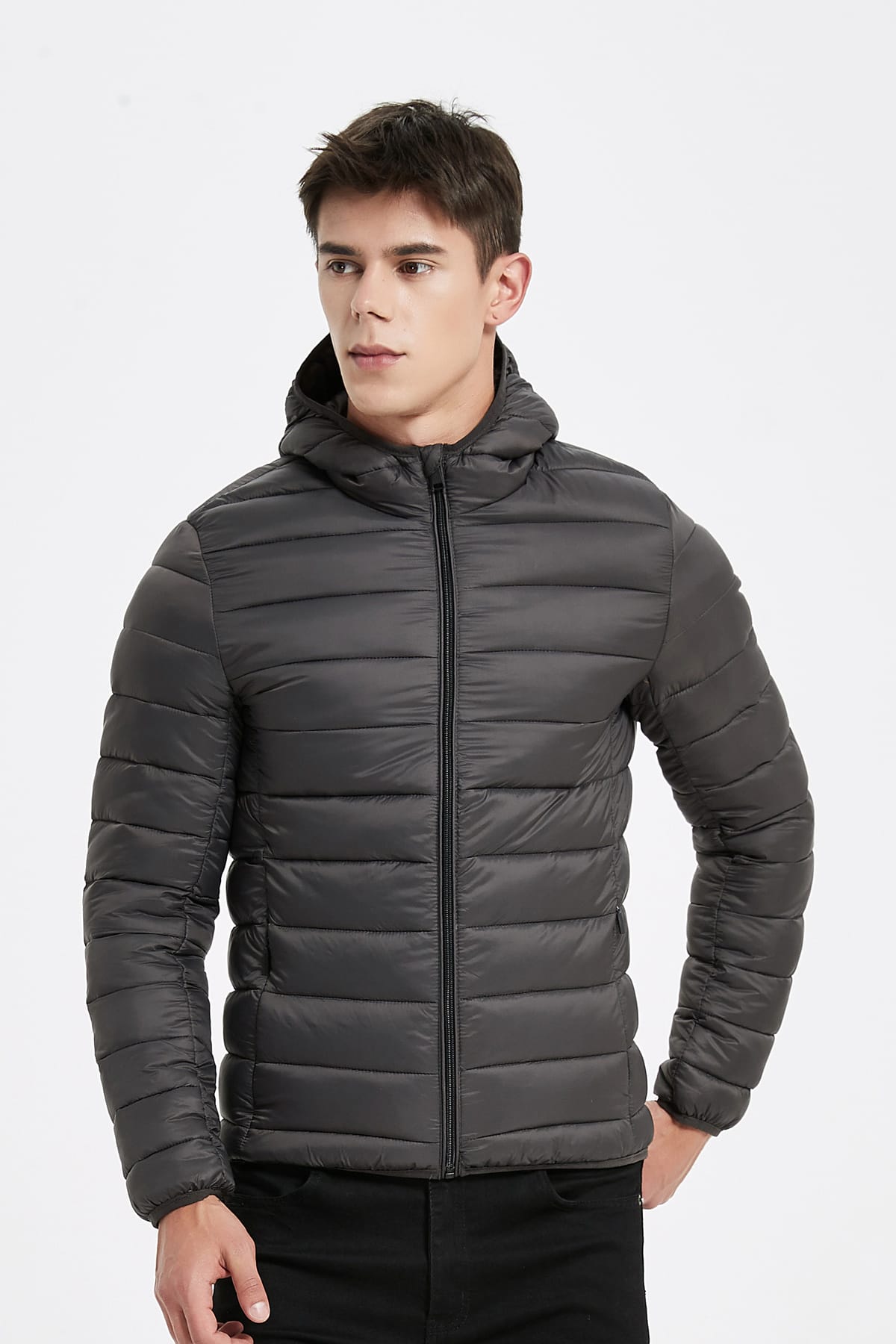 Heren Lichtgewicht Pufferjas met Capuchon