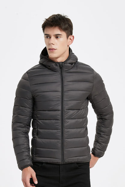 Heren Lichtgewicht Pufferjas met Capuchon