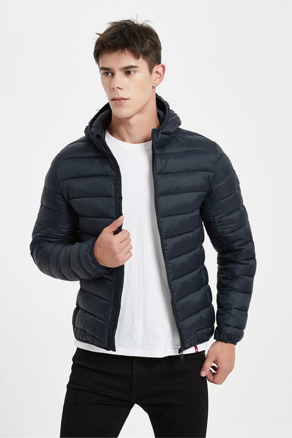 Heren Lichtgewicht Pufferjas met Capuchon