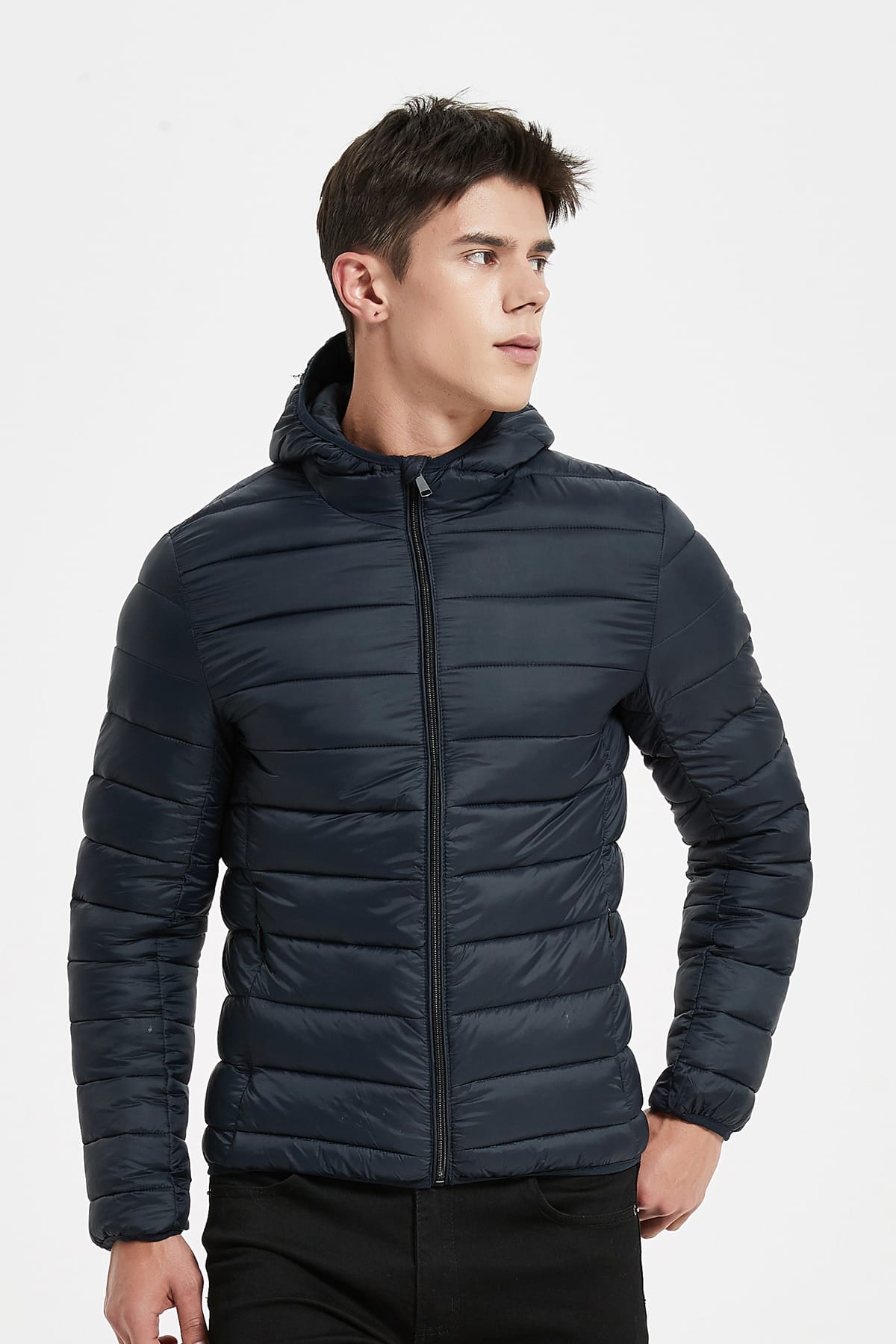 Heren Lichtgewicht Pufferjas met Capuchon