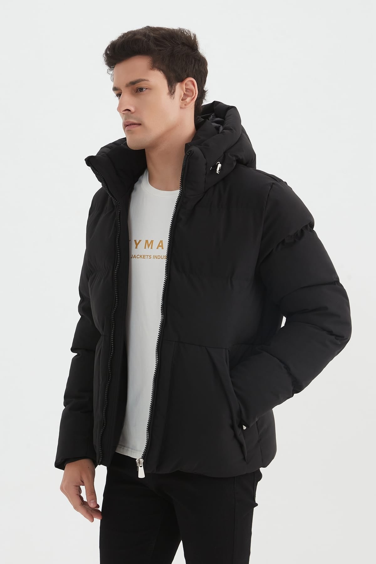 Heren Klassieke Pufferjas met Capuchon