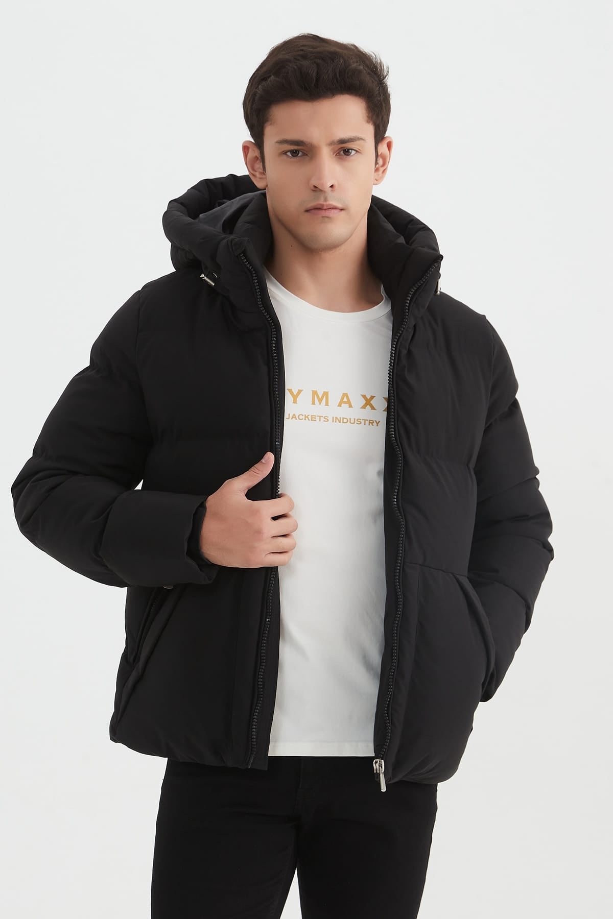 Heren Klassieke Pufferjas met Capuchon