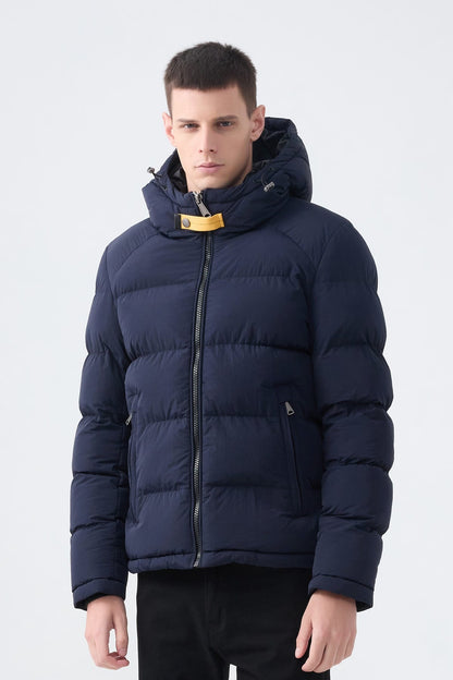 Heren Pufferjas met Hoge Kraag en Capuchon