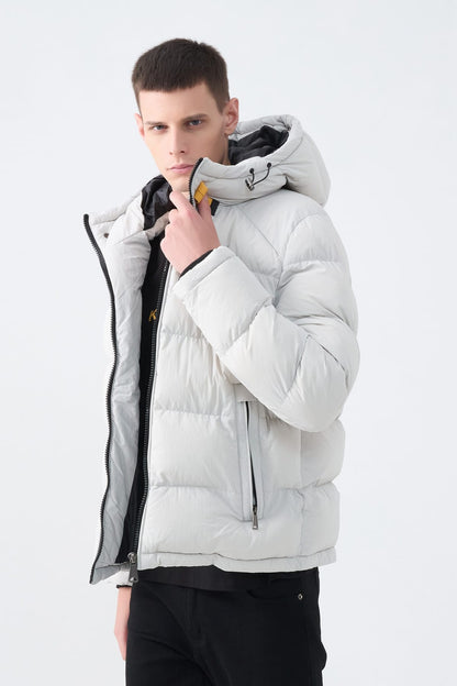 Heren Pufferjas met Hoge Kraag en Capuchon