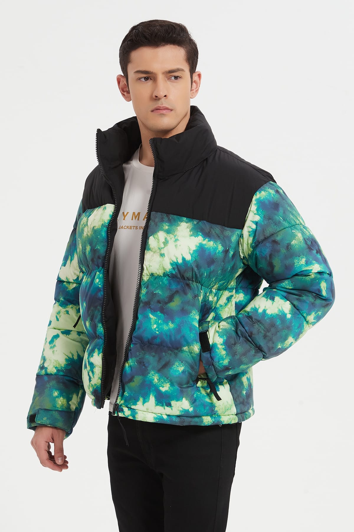 Heren Pufferjas met Print