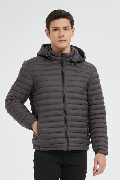 Heren Lichtgewicht Pufferjas met Capuchon