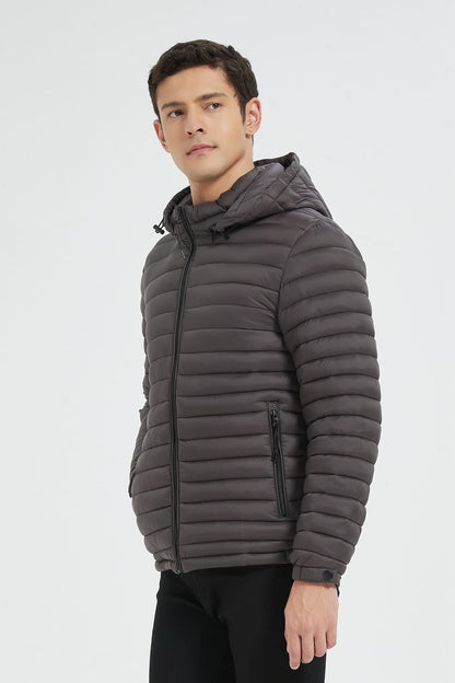 Heren Lichtgewicht Pufferjas met Capuchon