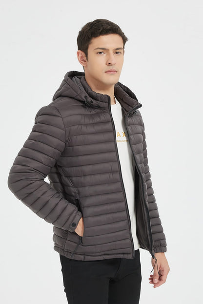 Heren Lichtgewicht Pufferjas met Capuchon