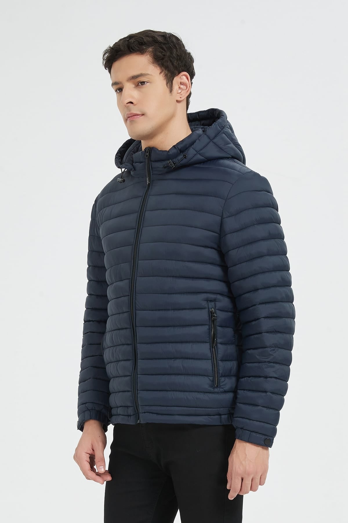 Heren Lichtgewicht Pufferjas met Capuchon