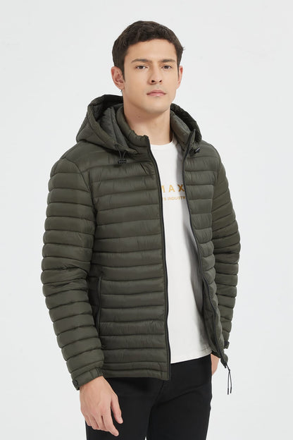Heren Lichtgewicht Pufferjas met Capuchon