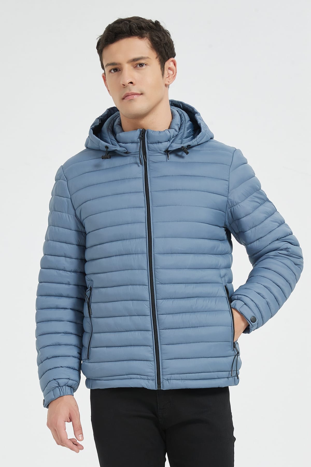 Heren Lichtgewicht Pufferjas met Capuchon