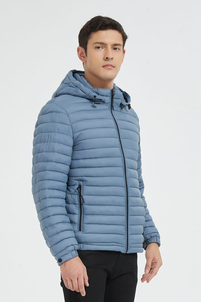 Heren Lichtgewicht Pufferjas met Capuchon