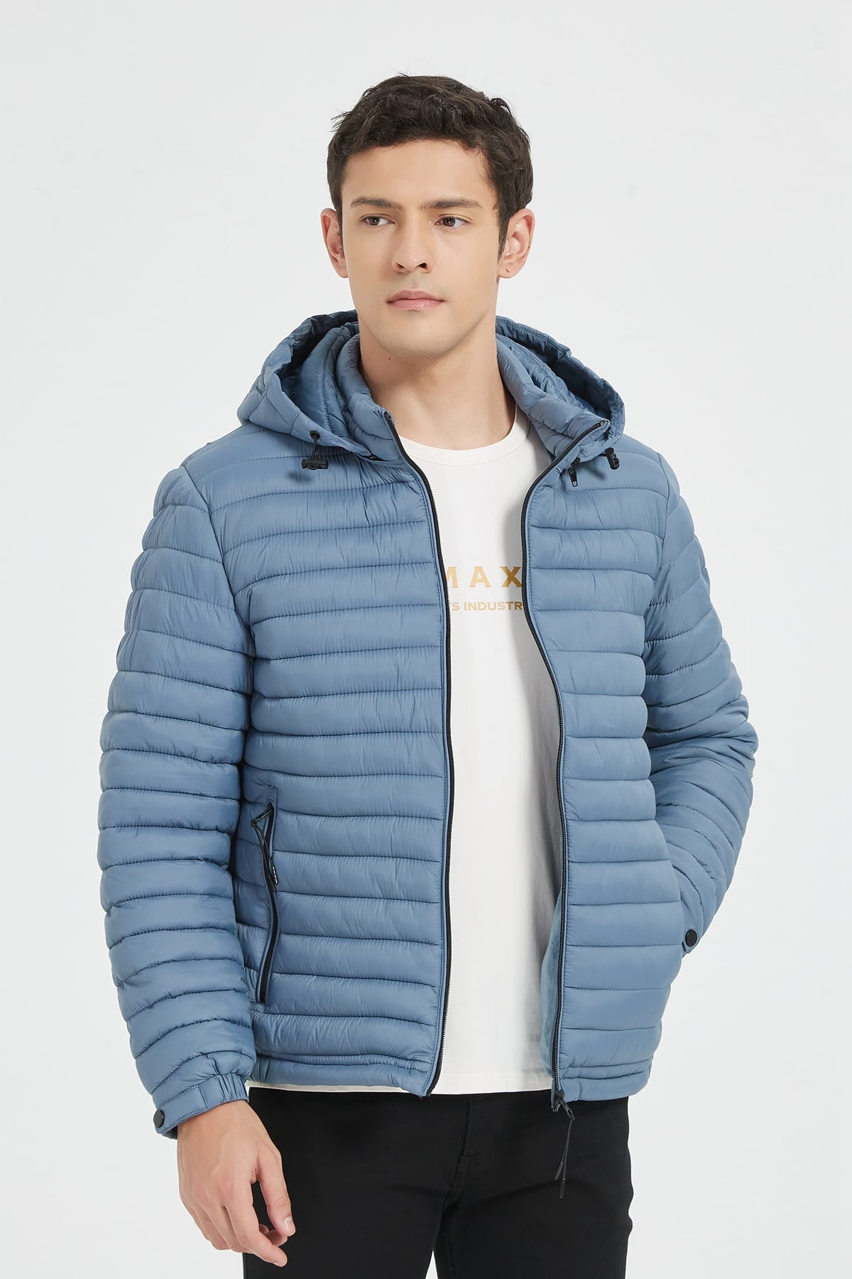 Heren Lichtgewicht Pufferjas met Capuchon