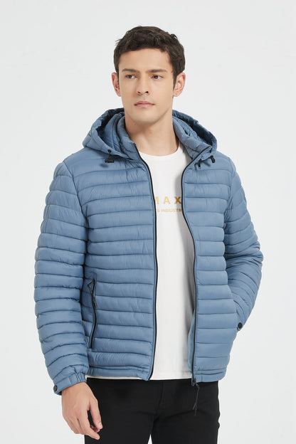 Heren Lichtgewicht Pufferjas met Capuchon