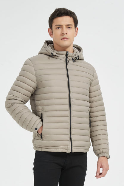 Heren Lichtgewicht Pufferjas met Capuchon