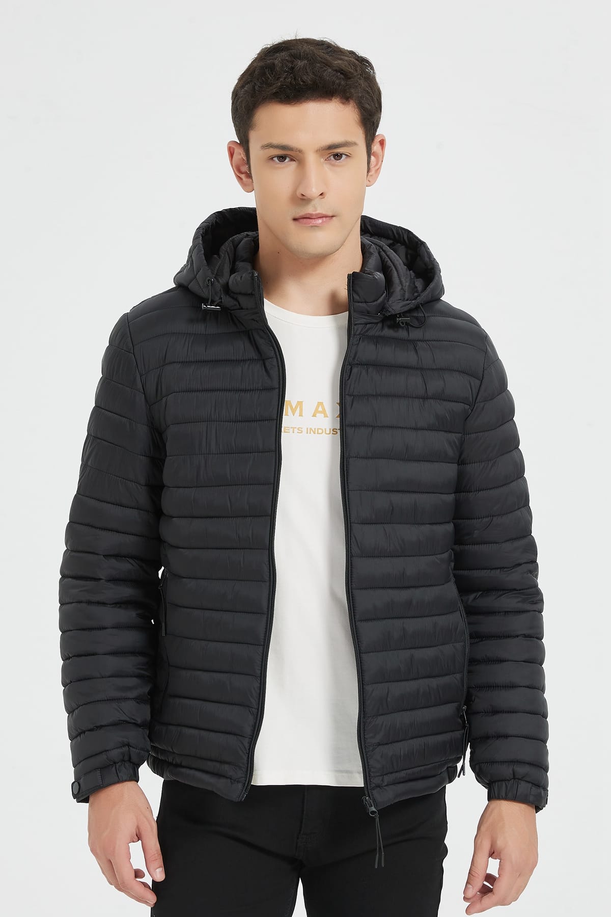 Heren Lichtgewicht Pufferjas met Capuchon