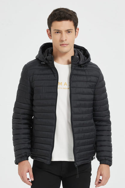 Heren Lichtgewicht Pufferjas met Capuchon