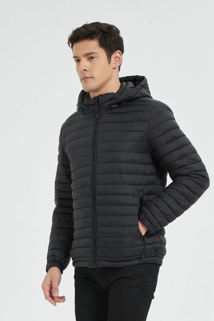 Heren Lichtgewicht Pufferjas met Capuchon