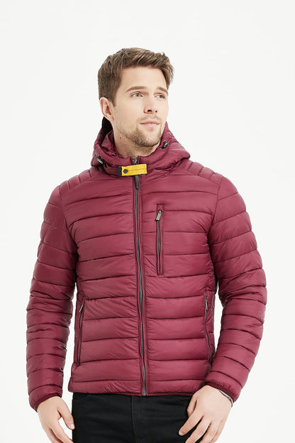 Heren Pufferjas met Capuchon en Gespsluiting