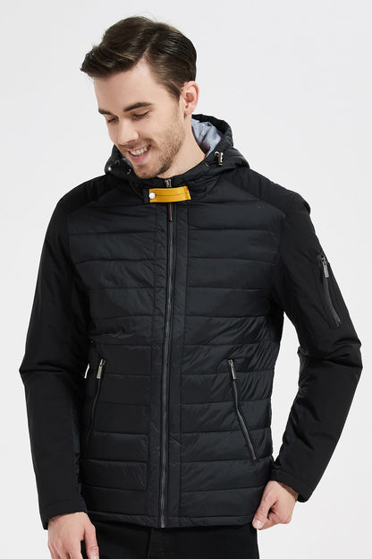 Heren Lichtgewicht Gewatteerde Jas met Borstzak