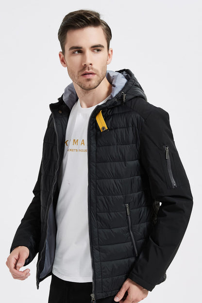 Heren Lichtgewicht Gewatteerde Jas met Borstzak