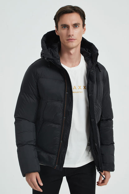 Heren Pufferjas met Capuchon en Borstzak