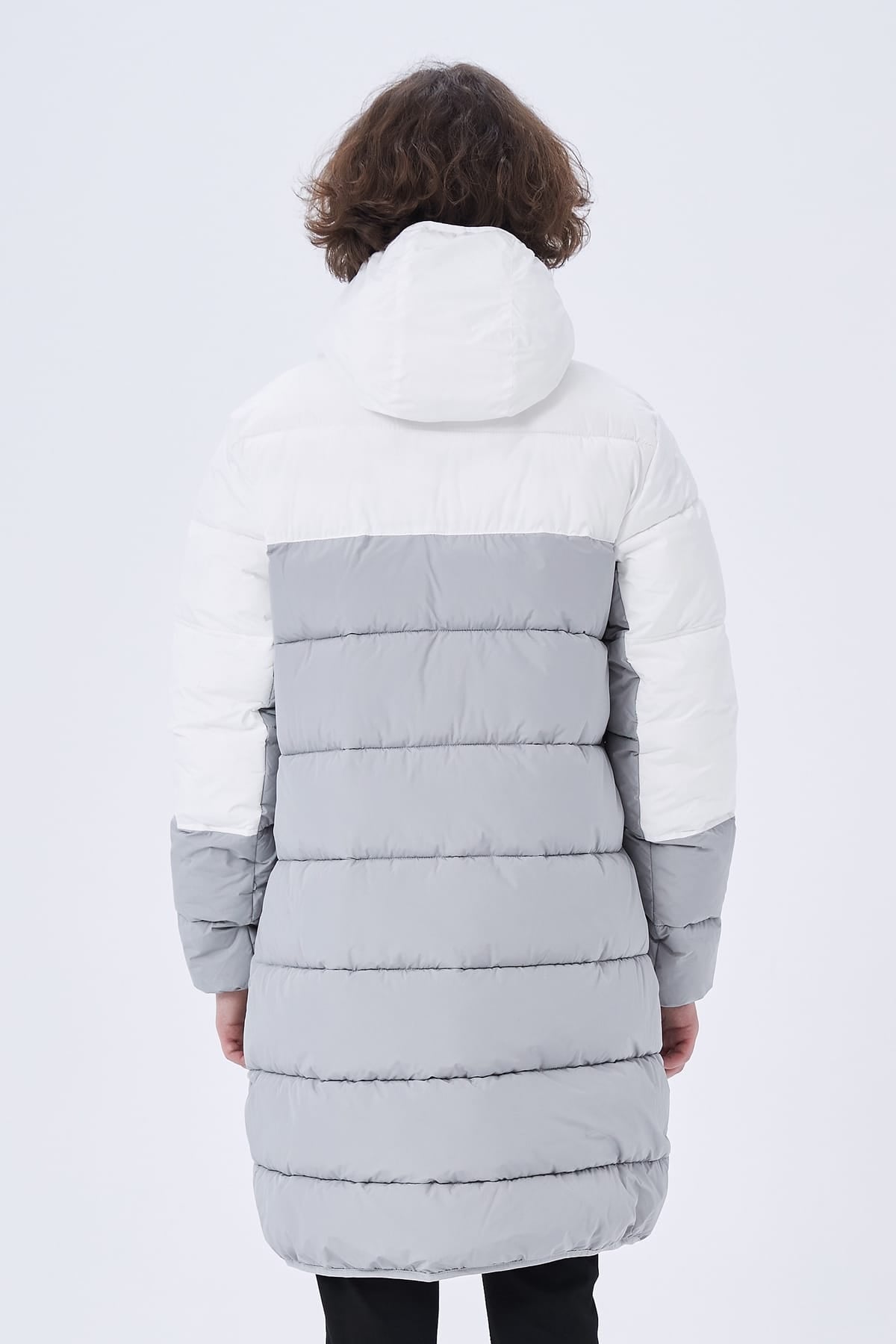 Heren Lange Pufferjas met Capuchon