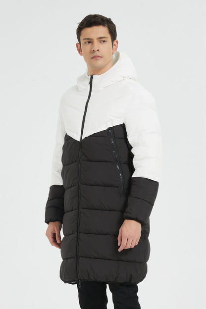Heren Lange Pufferjas met Capuchon