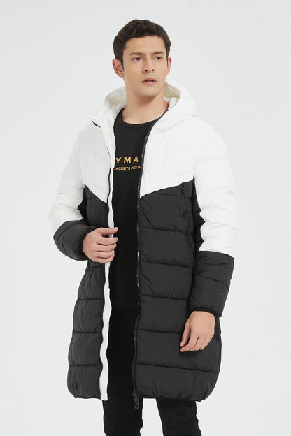 Heren Lange Pufferjas met Capuchon