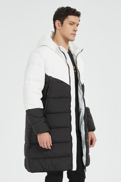 Heren Lange Pufferjas met Capuchon