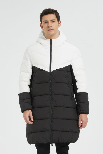 Heren Lange Pufferjas met Capuchon