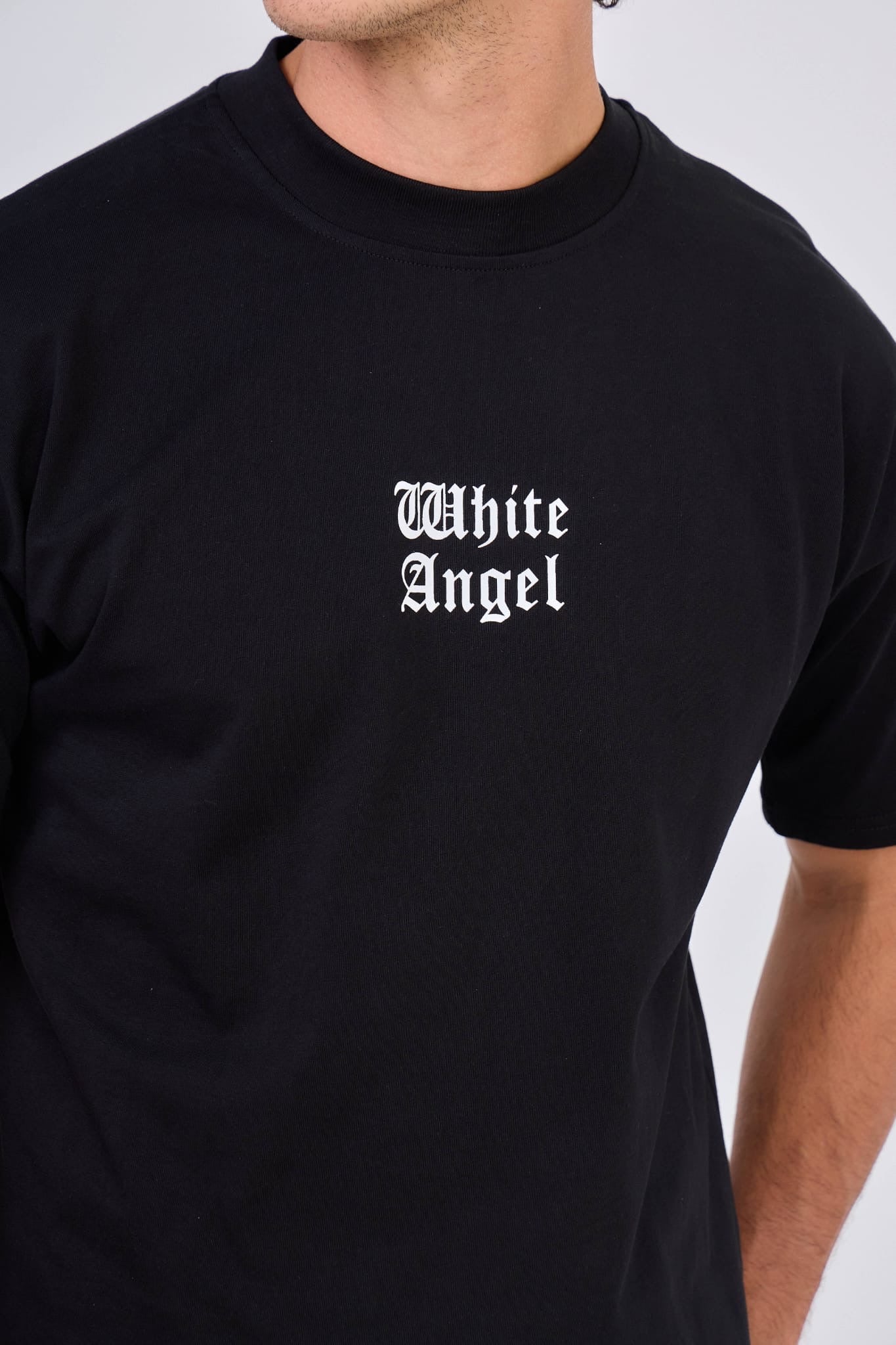 White Angel-Samkill-Zwart T-shirt